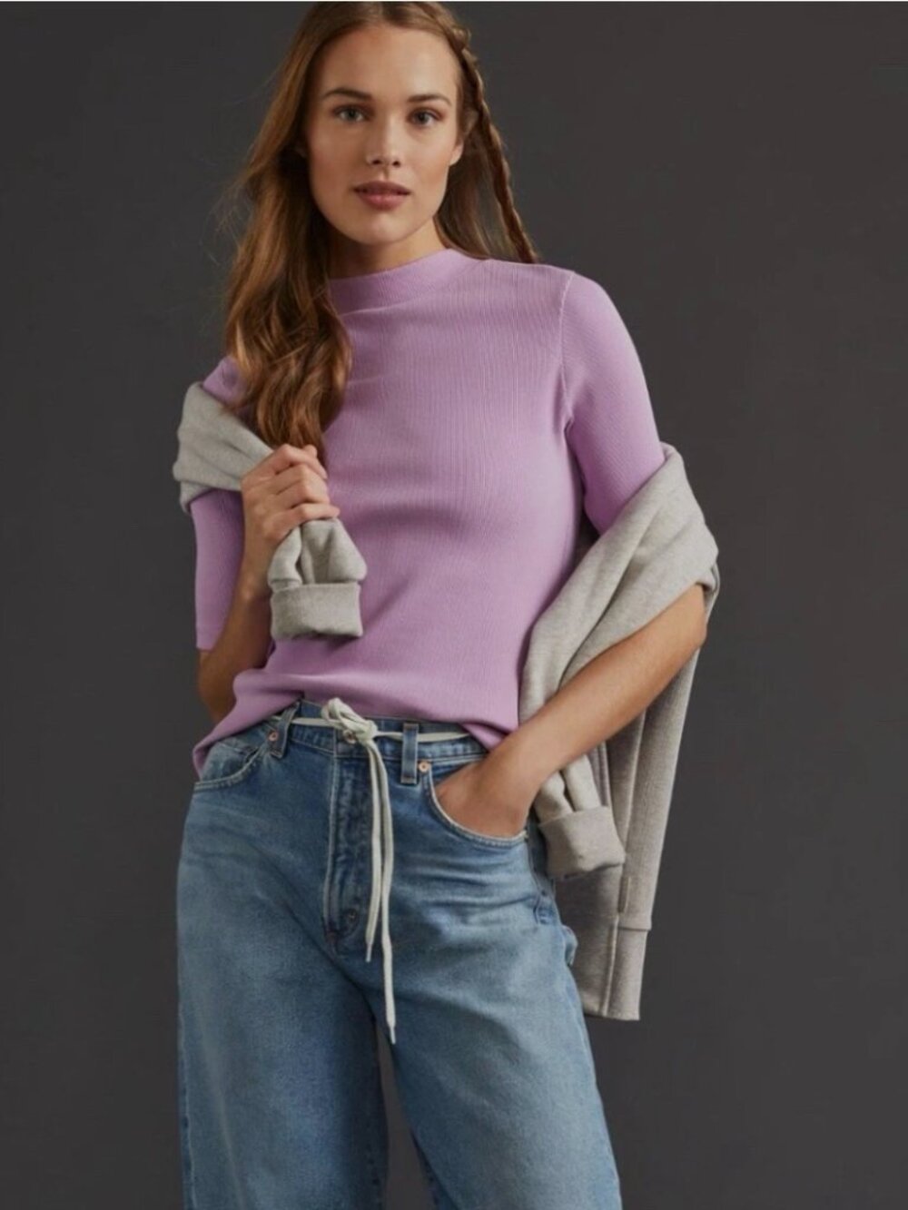 Maeve Mock Neck Top - Medium